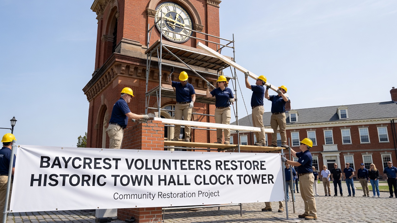 Restoration Effort Revives Baycrest Town Hall Clock Tower