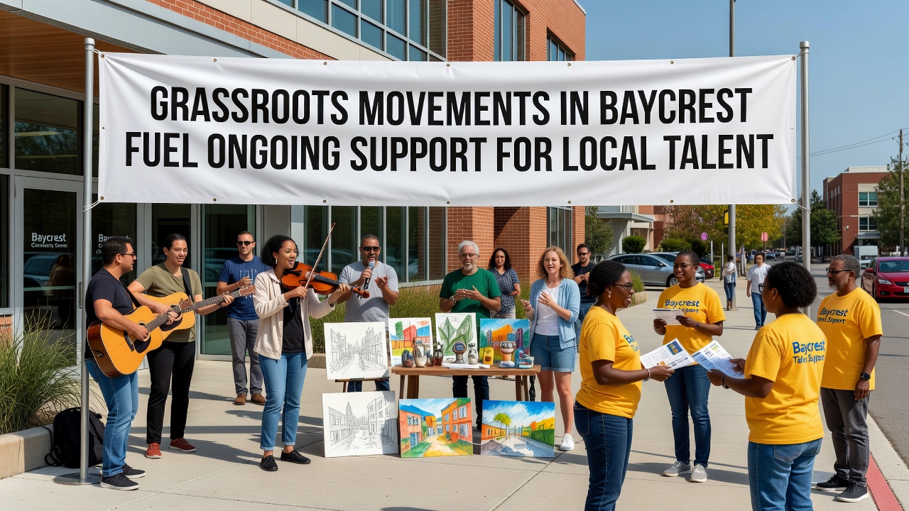 Local musicians performing at a Baycrest neighborhood event